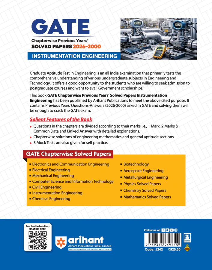 GATE Instrumentation Engineering Chapterwise Solved Papers 2026–2000 |Chapterwise & Yearwise Detailed Explanations as per GATE Pattern - Image 8