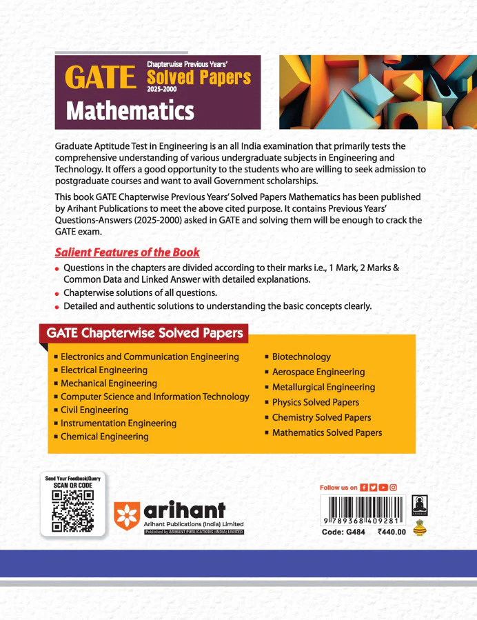 GATE  Mathematics Chapterwise Solved Papers (2025-2000) | By Suraj Singh - Image 2