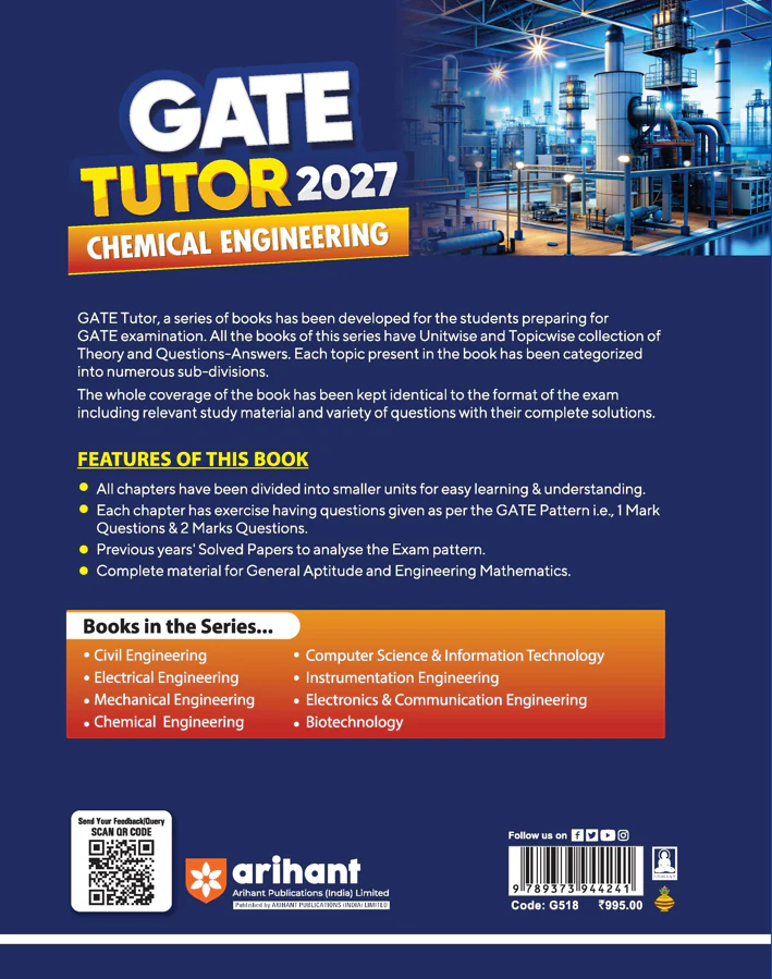 GATE Tutor 2027 Chemical Engineering | Solved Papers 2023–2026 & 5 Mock Tests | Complete ECE Preparation Book | Nikhil Gupta, Abhinav Jain - Image 9