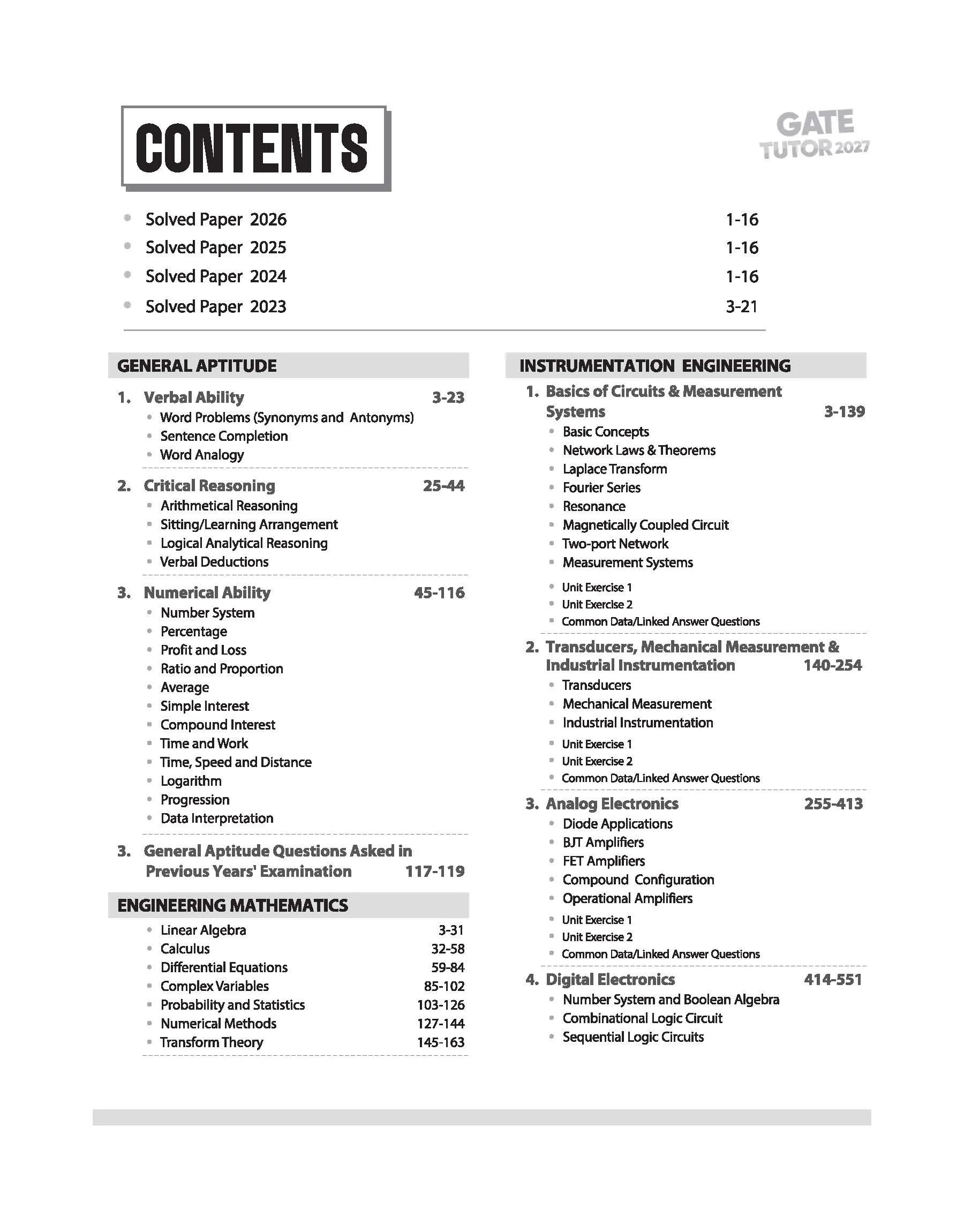 GATE Tutor 2027 Instrumentation Engineering | Solved Papers 2023–2026 & 5 Mock Tests | Complete ECE Preparation Book | Ankit Goel, Geetika - Image 2