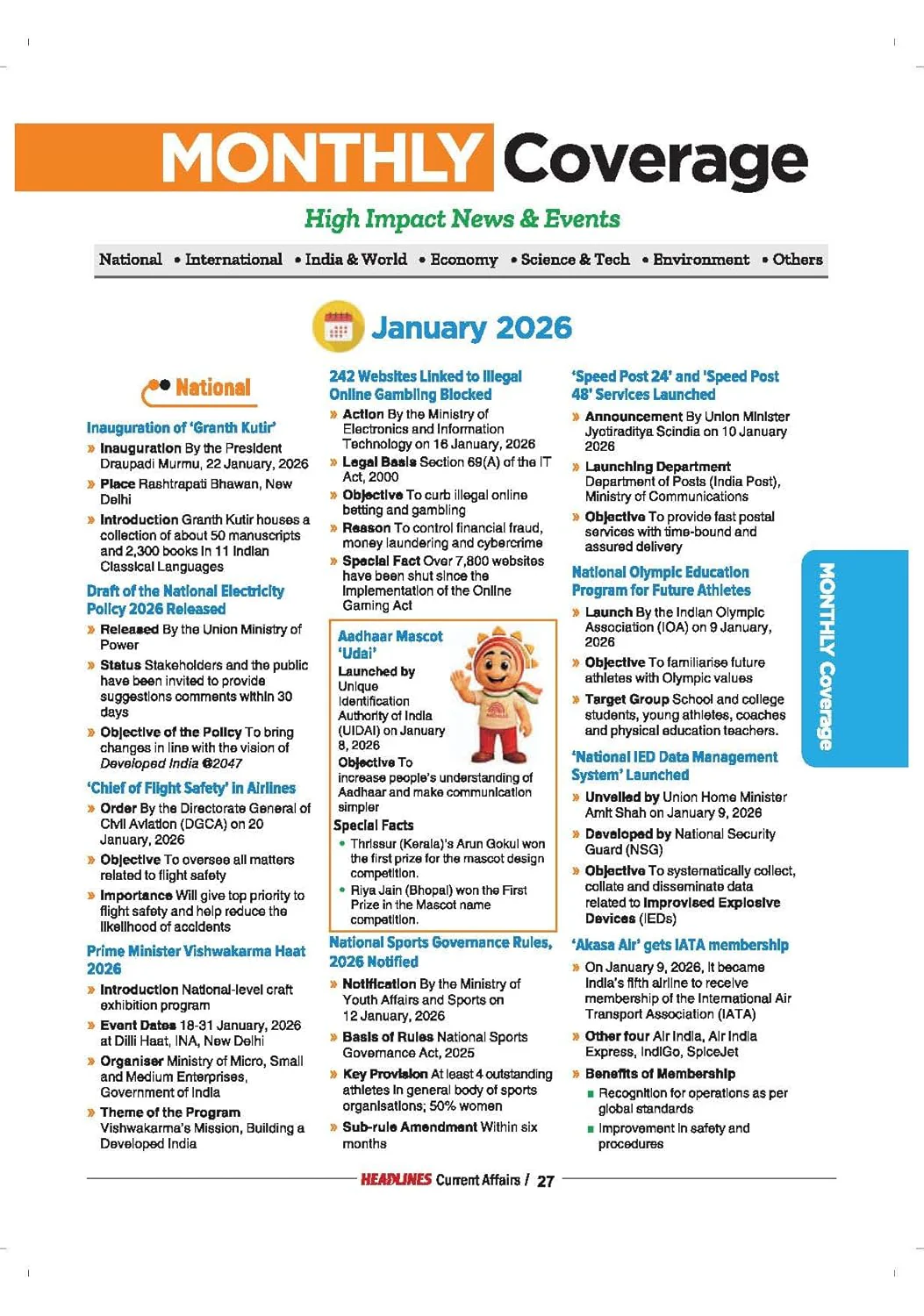 Headlines Current Affairs 2026 | Budget 2026-27 Special | 360° Coverage Feb 2025–Feb 2026 | UPSC, State PCS, SSC, NDA/CDS, Railway & Police Exams - Image 6