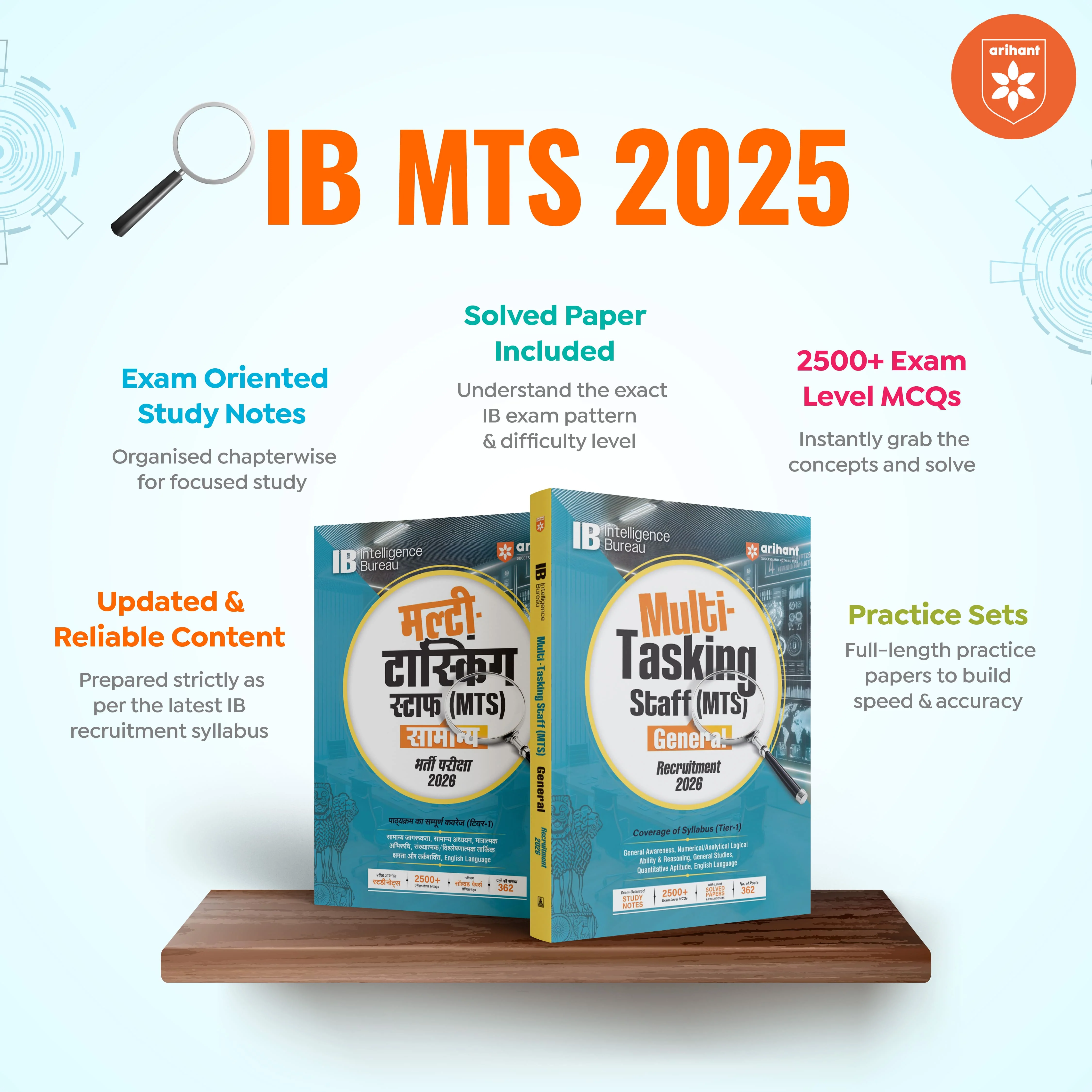 Intelligence Bureau (IB) Multi-Tasking Staff (MTS) General Exam 2026 | Complete Coverage of Syllabus (Tier-1) with Exam Oriented Study Notes, 2500+ MCQs, Latest Solved Papers & Practice Sets - Image 2