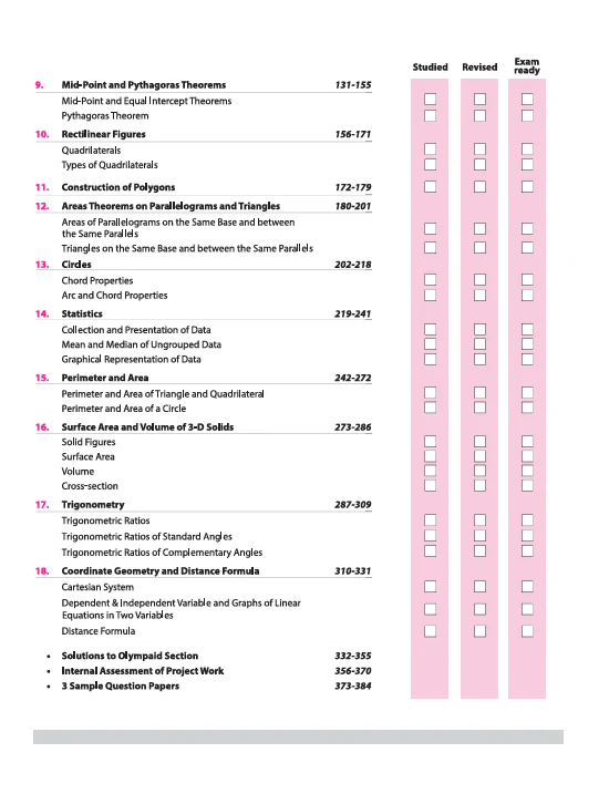 ICSE All in One Mathematics Class 9 Exam 2026 | Simplified Theory, Topic & Chapter Exercises, Sample Question Papers, Exam Pattern Questions with Internal Assessment - Image 4