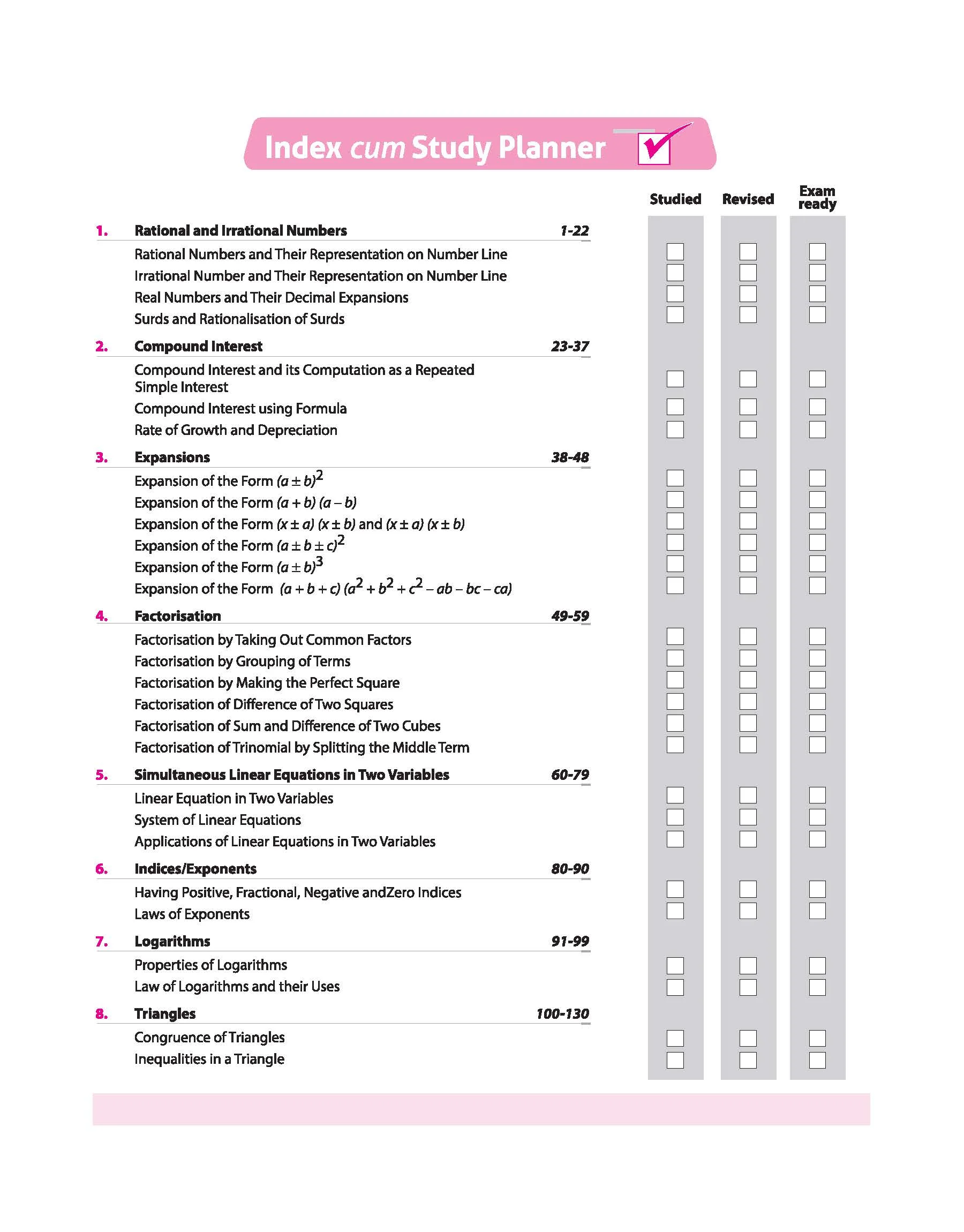 ICSE All in One Mathematics Class 9 Exam 2027 | Complete Study Guide with Internal Assessment | Theory, Chapter Exercises, Sample Papers & Exam Questions - Image 4