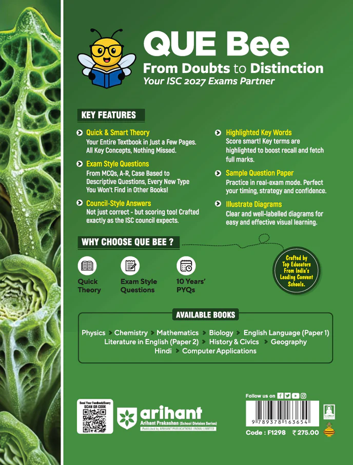 ICSE Biology Class 10 Exam | Quick Theory, Exam Pattern Questions & Sample Papers | As per Latest ICSE Syllabus | Que Bee 2nd Edition - Image 10