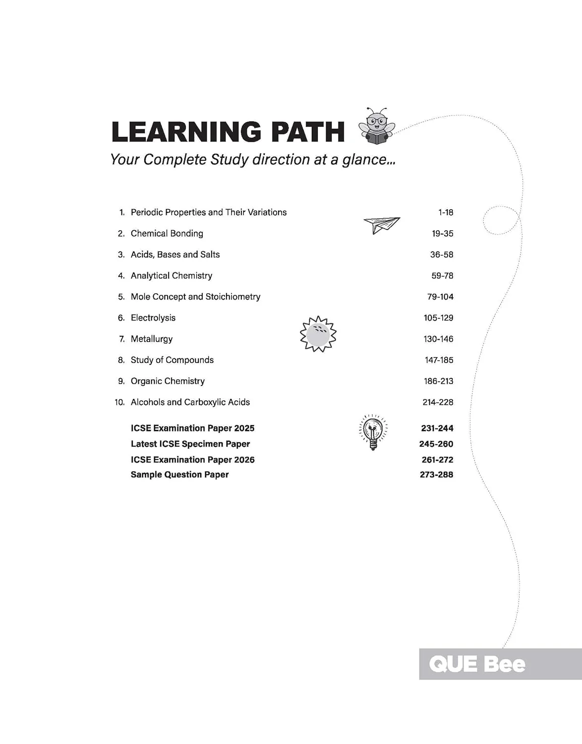 ICSE Chemistry Class 10 Exam | Quick Theory, Exam Pattern Questions & Sample Papers | As per Latest ICSE Syllabus | Que Bee 2nd Edition - Image 5