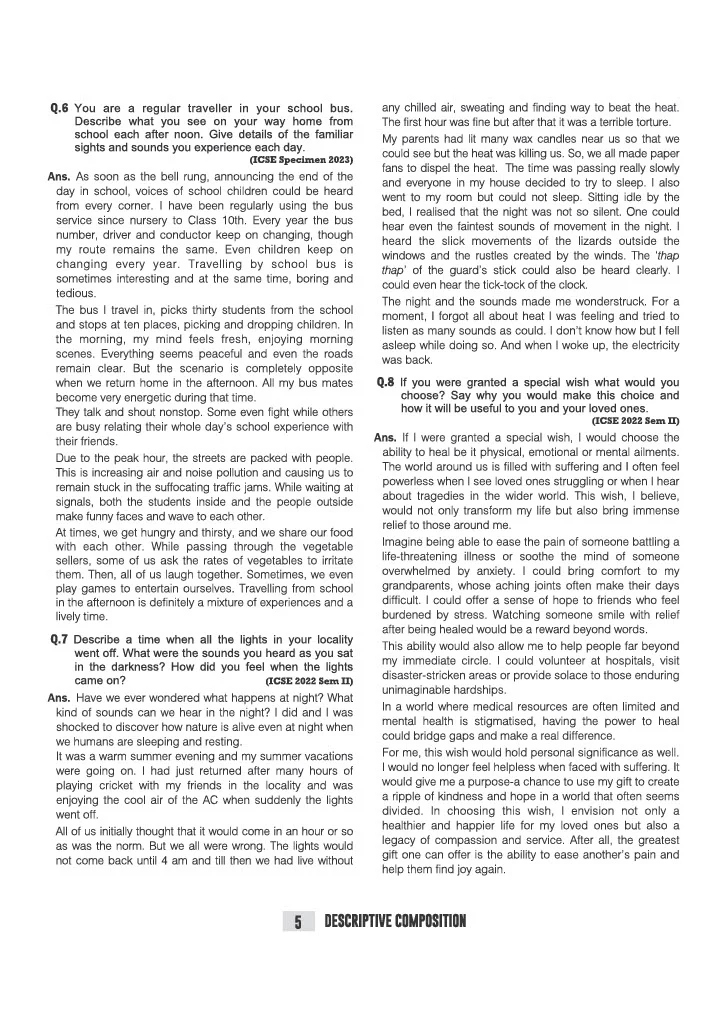 ICSE English Language (Paper I) Class 9 & 10 Exam | Quick Theory, Exam Pattern Questions & Sample Papers | As per Latest ICSE Syllabus | Que Bee 2nd Edition - Image 10