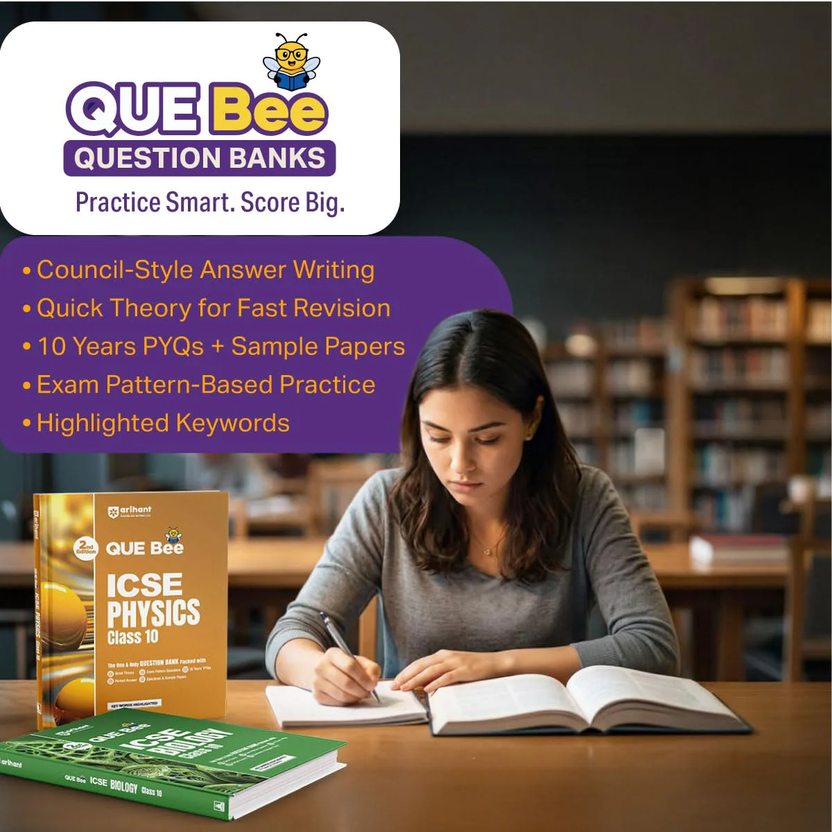 ICSE English Language (Paper I) Class 9 & 10 Exam | Quick Theory, Exam Pattern Questions & Sample Papers | As per Latest ICSE Syllabus | Que Bee 2nd Edition - Image 4