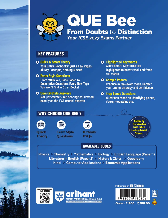 ICSE Geography Class 9 Exam Book | Quick Theory, Exam Pattern Questions & Sample Papers | As per Latest ICSE Syllabus | Que Bee 2nd Edition - Image 11