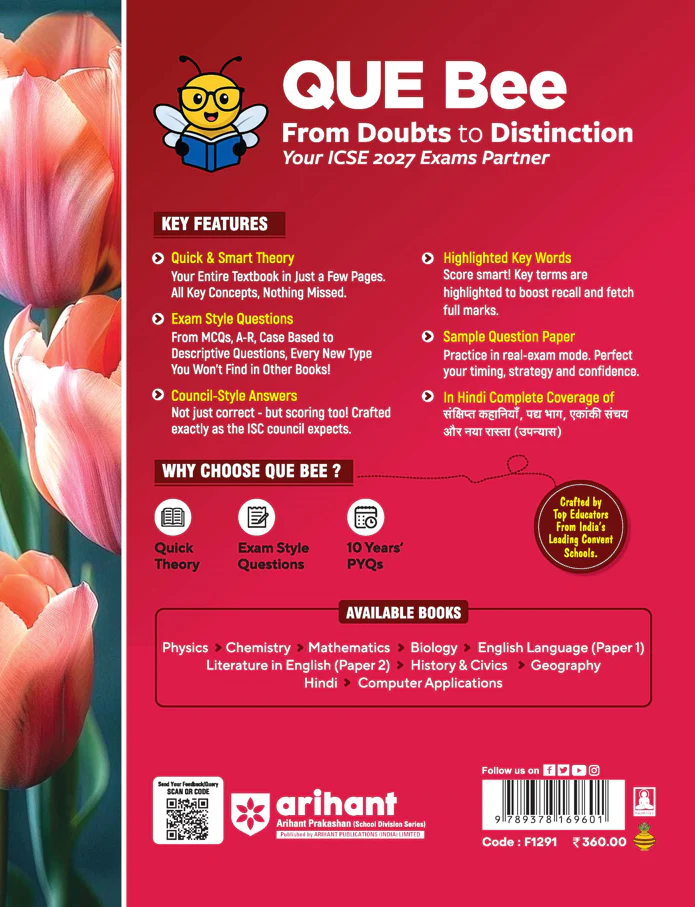 ICSE Hindi Class 9 & 10 Exam | Quick Theory, Exam Pattern Questions & Sample Papers | As per Latest ICSE Syllabus | Que Bee 2nd Edition - Image 10