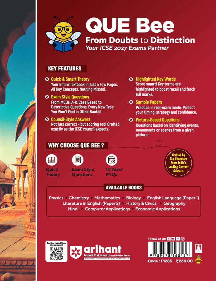 ICSE History & Civics Class 9 Exam Book | Quick Theory, Exam Pattern Questions & Sample Papers | As per Latest ICSE Syllabus | Que Bee 2nd Edition - Image 11