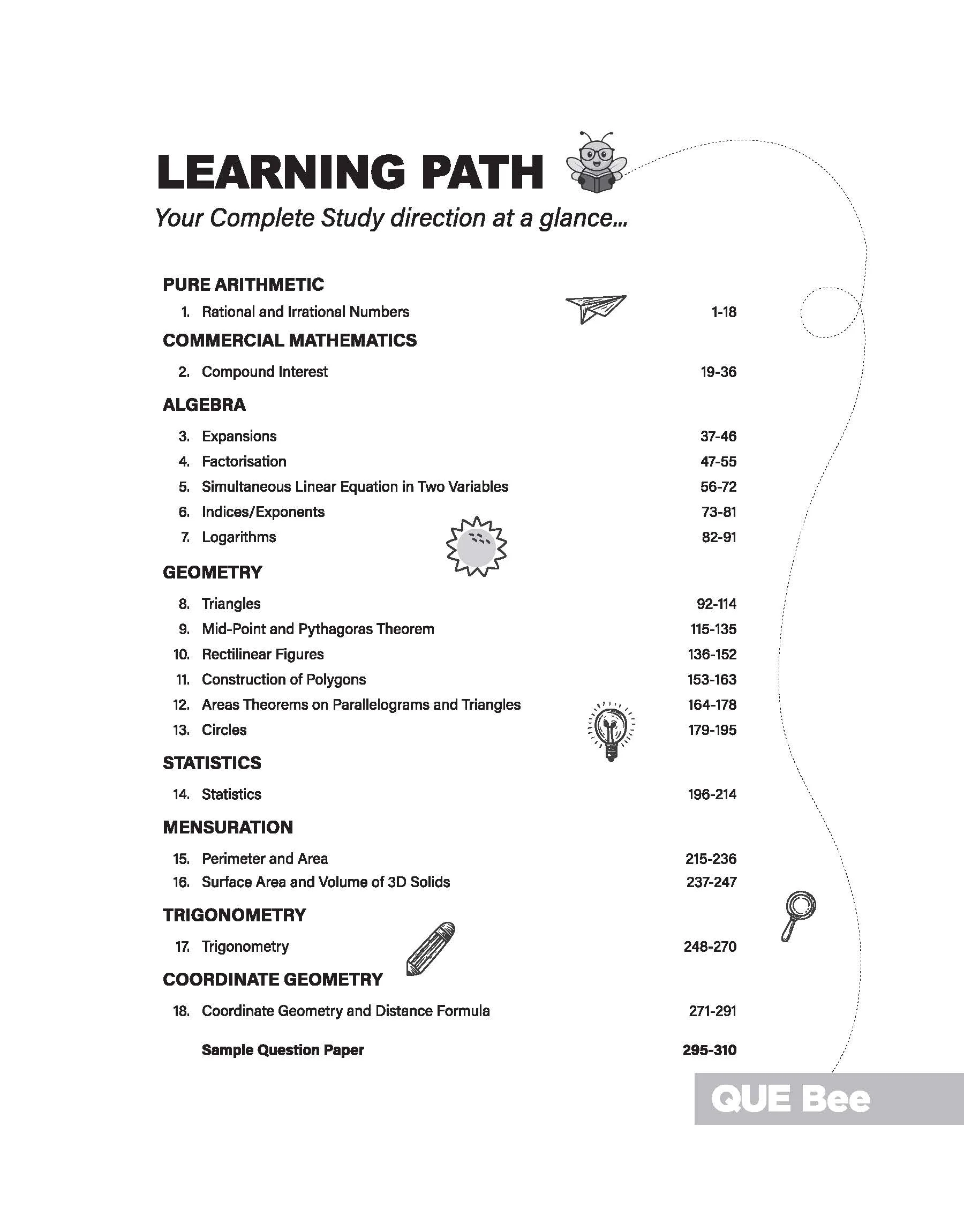 ICSE Mathematics Class 9 Exam Book | Quick Theory, Exam Pattern Questions & Sample Papers | As per Latest ICSE Syllabus | Que Bee 2nd Edition - Image 5