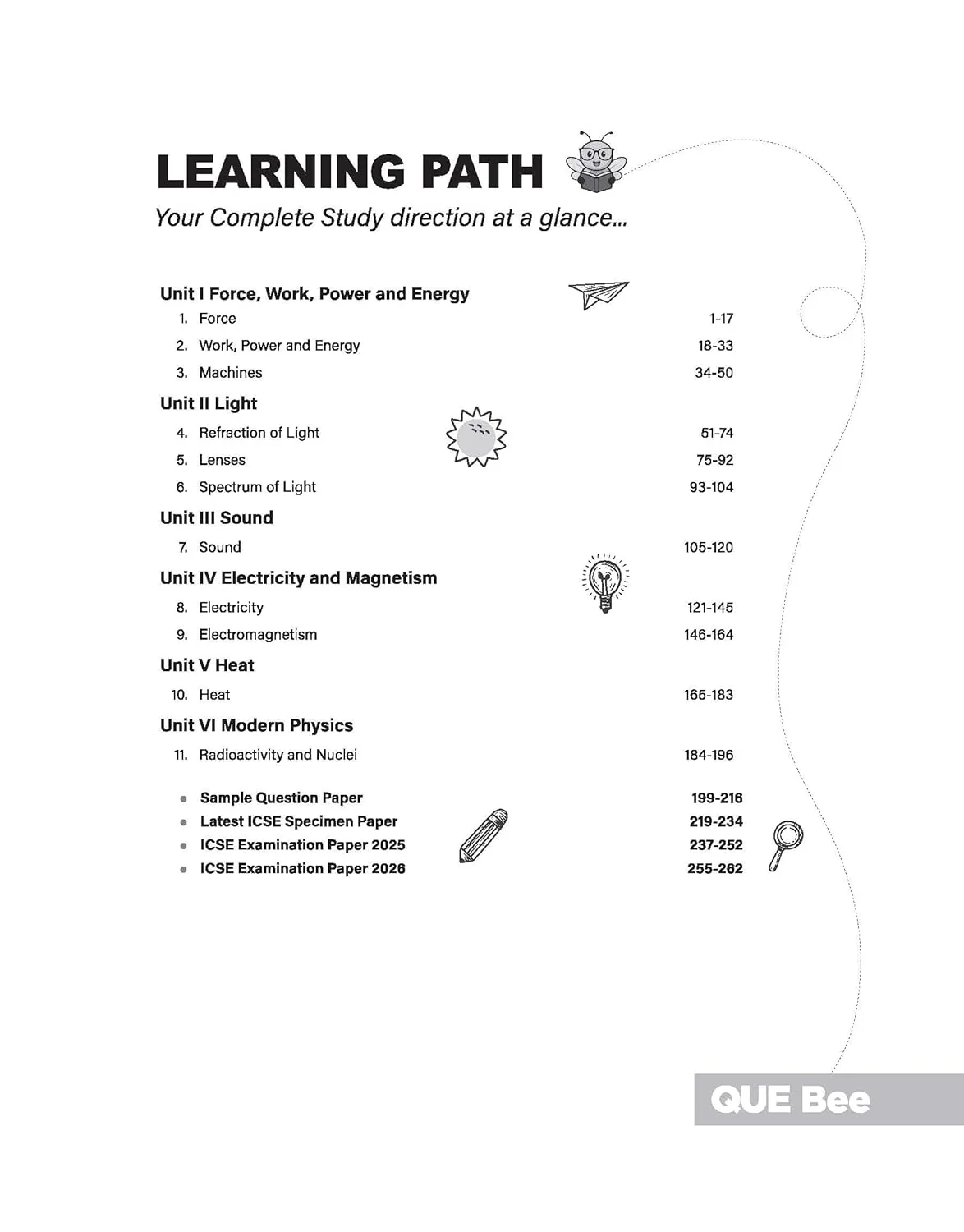 ICSE Physics Class 10 Exam | Quick Theory, Exam Pattern Questions & Sample Papers | As per Latest ICSE Syllabus | Que Bee 2nd Edition - Image 5