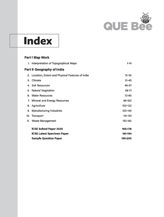 ICSE QUE Bee Geography Class 10 Exam 2026 | Quick Theory, Exam Pattern Questions, 10 years PYQs | Key Words Highlighted In Theory & Answers - Image 2