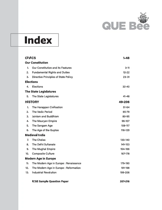 ICSE QUE Bee History & Civics Class 9 Exam 2026 | Quick Theory, Exam Pattern Questions, Sample Question Papers | Key Words Highlighted In Theory & Answers - Image 2