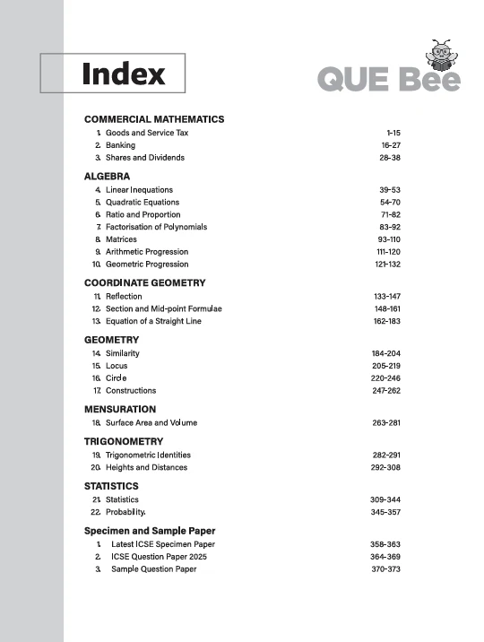 ICSE QUE Bee Maths Class 10 Exam 2026 | Quick Theory, Exam Pattern Questions, 10 years PYQs | Key Words Highlighted - Image 2