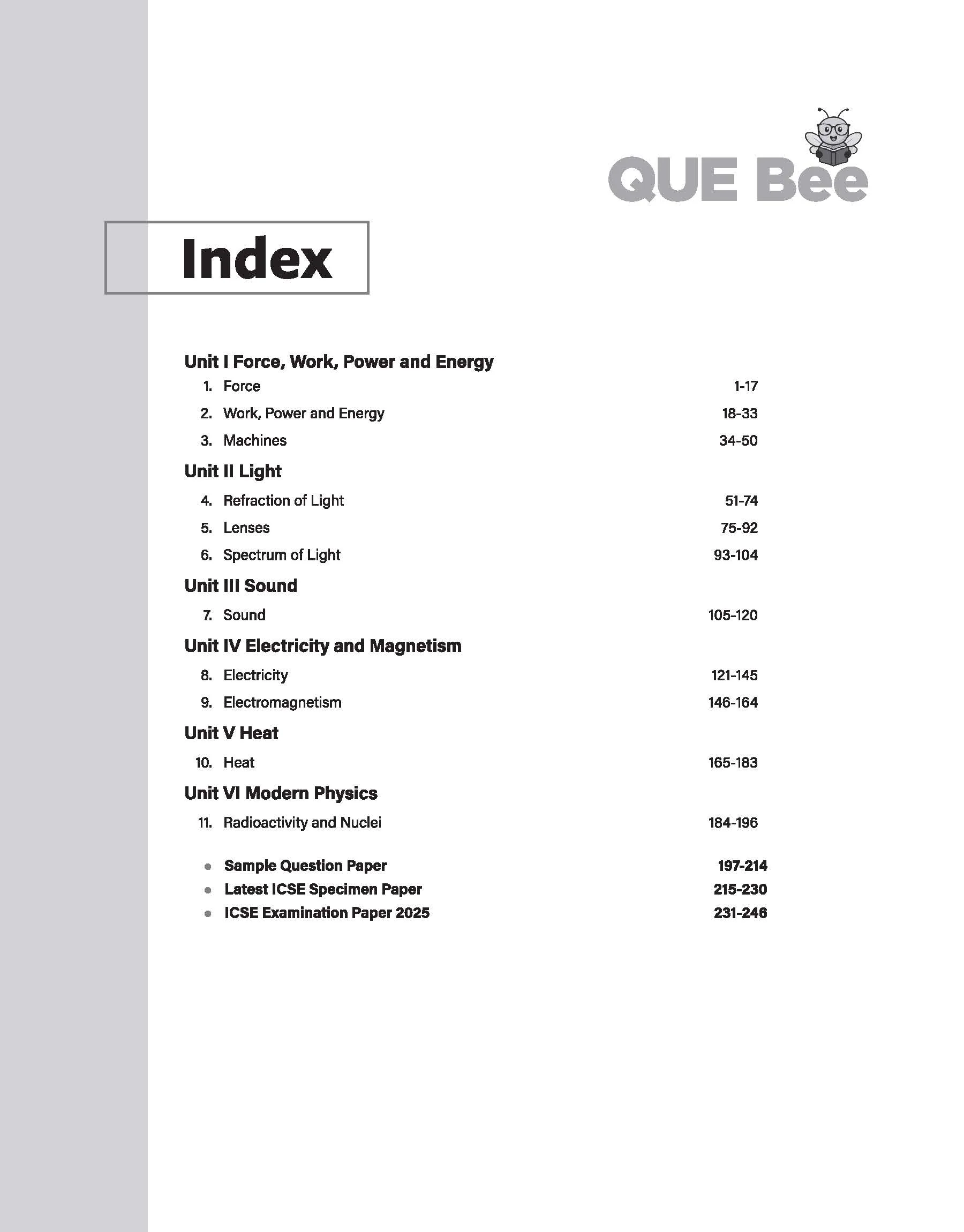 ICSE QUE Bee Physics Class 10 Exam 2026 | Quick Theory, Exam Pattern Questions, Speciman & Sample Papers | Key Words Highlighted in Theory & Answer - Image 2