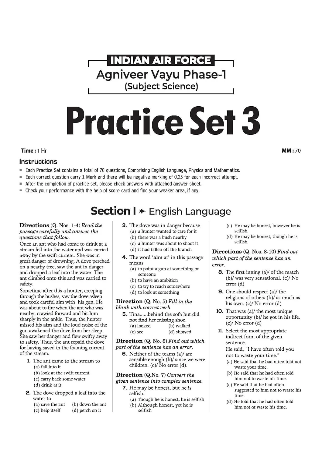 Indian Air Force Agniveer Vayu (Phase 1) Online Exam 2026 | 25 Practice Sets Group X Science | with Detailed Solutions and Solved Paper 2025 - Image 6