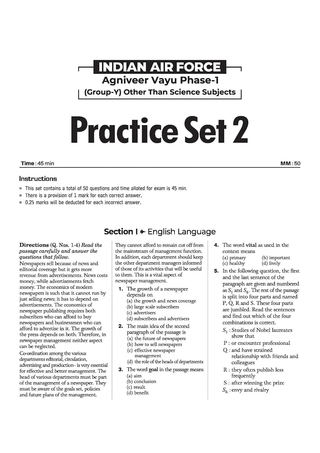 Indian Air Force Agniveer Vayu (Phase 1) Online Exam 2026 | 30 Practice Sets Group Y Other Than Science | with Detailed Solutions and Solved Paper 2025 - Image 5