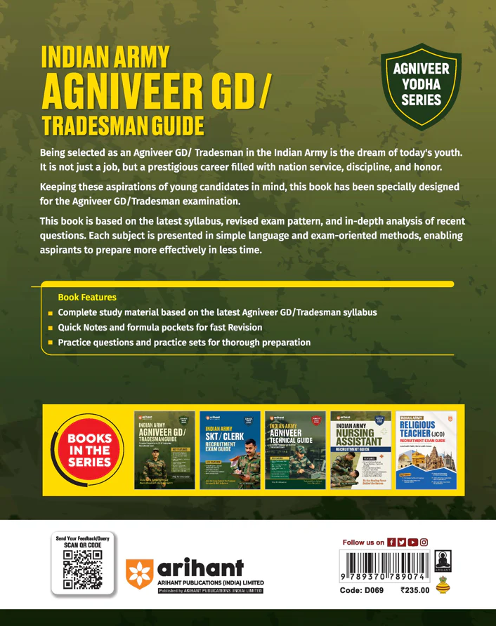 Indian Army Agniveer GD & Tradesman Recruitment Exam | Complete Syllabus Coverage, Chapterwise PYQs, Maths Formulas - Image 9