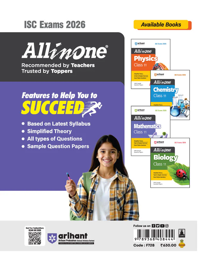 ISC All in One Mathematics Class 11 Exam 2026 | Simplified Theory, Topic & Chapter Exercises, Exam Pattern Ques with Sample Question Papers - Image 5