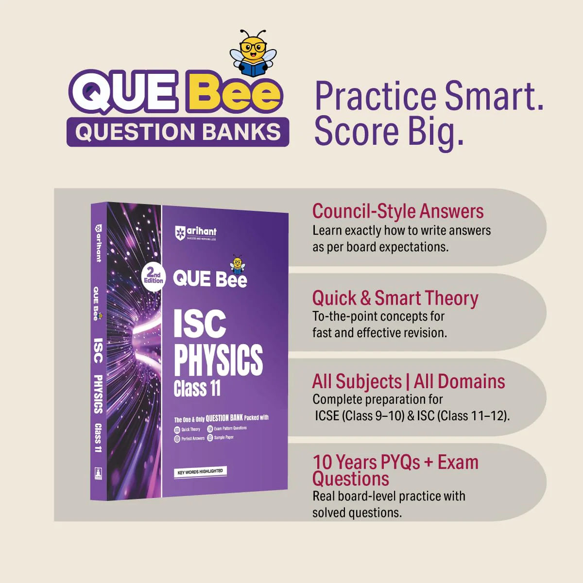 ISC Biology Class 11 Exam Book | Quick Theory, Exam Pattern Questions & Sample Papers | As per Latest ICSE Syllabus | Que Bee 2nd Edition - Image 3