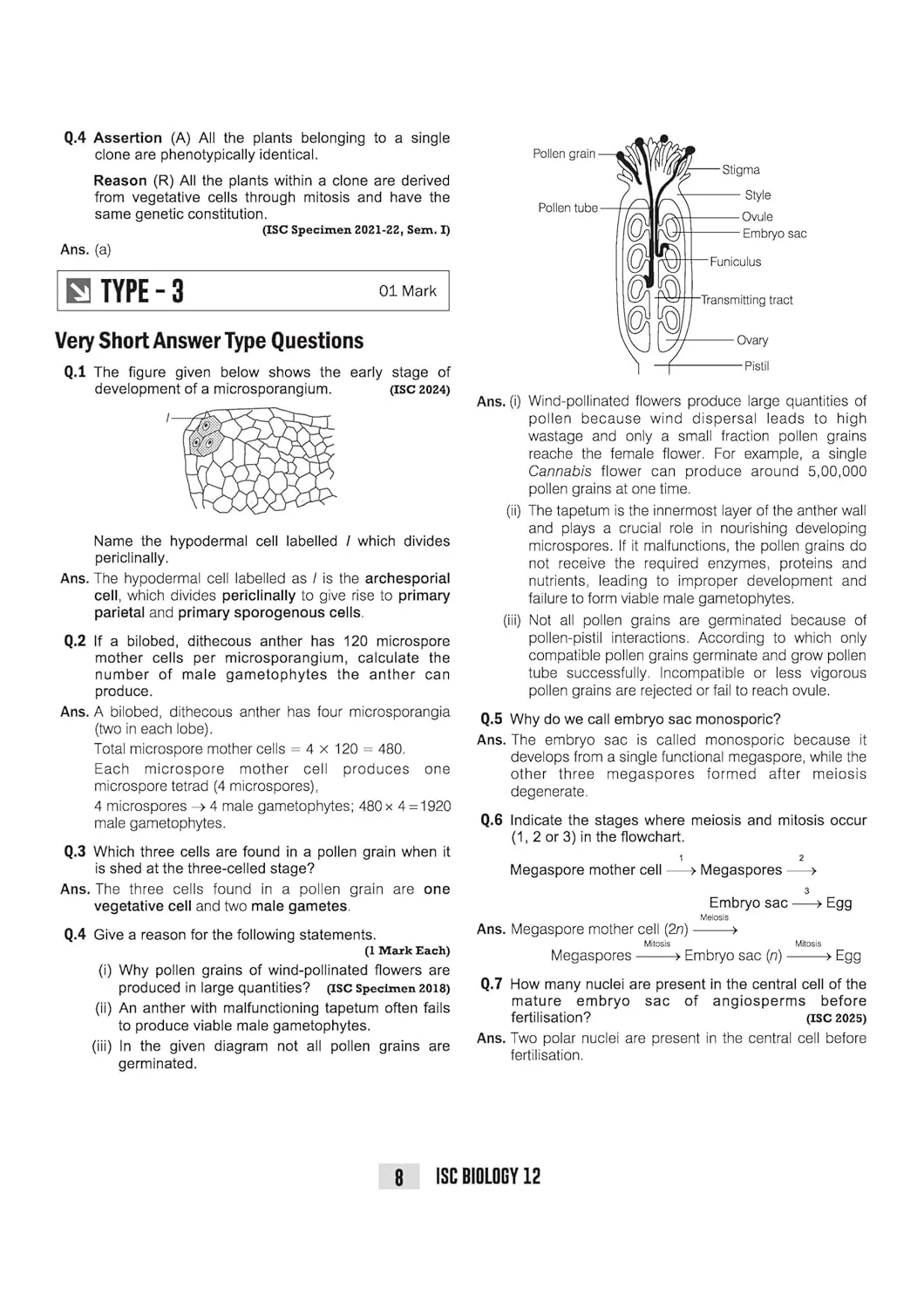 ISC Biology Class 12 Exam | Quick Theory, Exam Pattern Questions & Sample Papers | As per Latest ICSE Syllabus | Que Bee 2nd Edition - Image 8