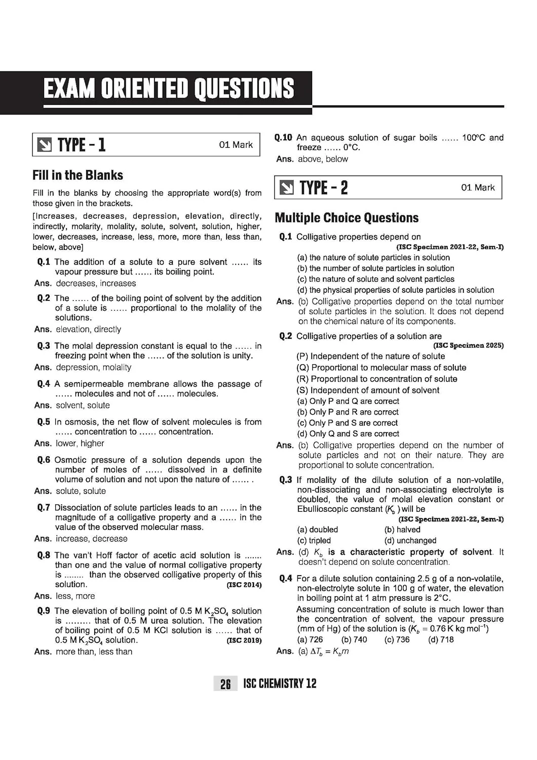 ISC Chemistry Class 12 Exam | Quick Theory, Exam Pattern Questions & Sample Papers | As per Latest ICSE Syllabus | Que Bee 2nd Edition - Image 9