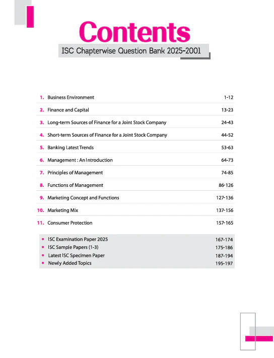 ISC Commerce Class 12 Exam | 25 Years (2025-2001) Chapterwise Question Bank | Value Points, Concept Enhancer | 3 Sample Question Papers - Image 3