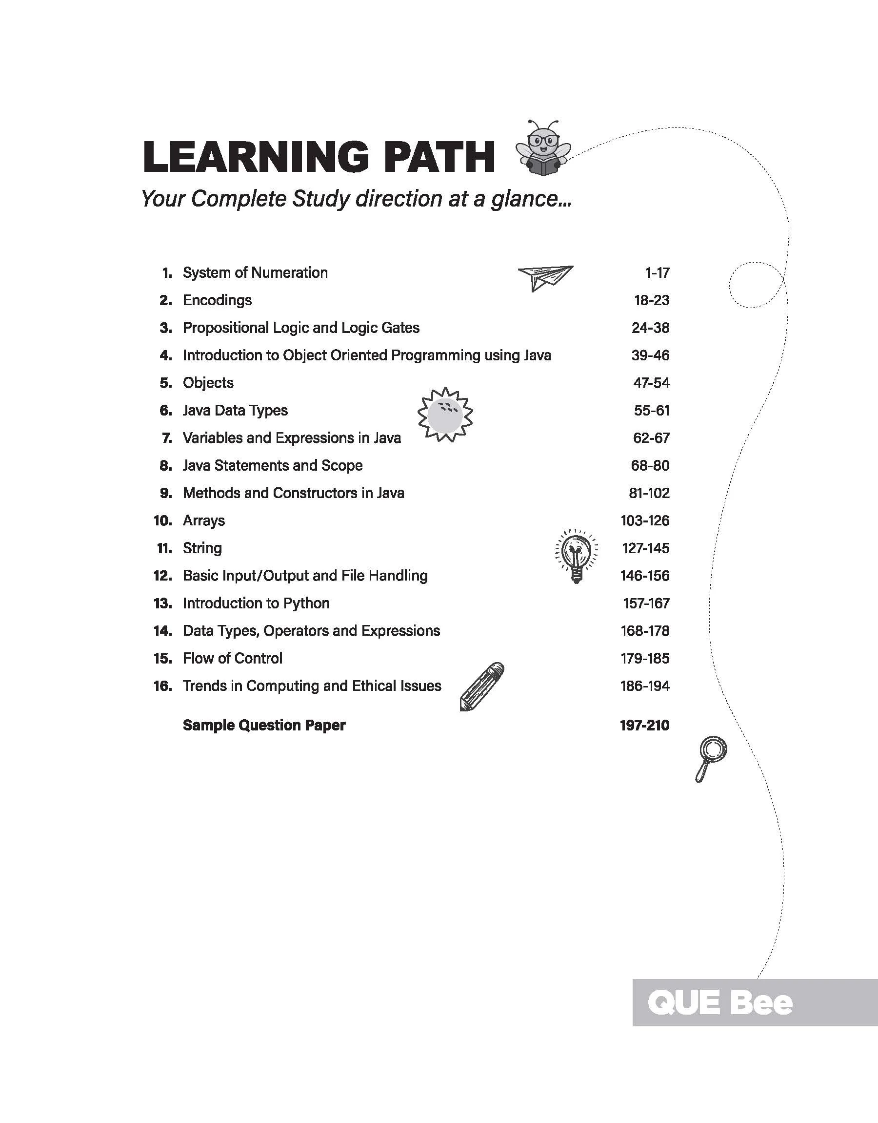 ISC Computer Science Class 11 Exam Book | Quick Theory, Exam Pattern Questions & Sample Papers | As per Latest ICSE Syllabus | Que Bee 2nd Edition - Image 5