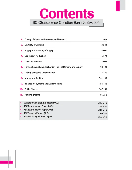 ISC Economics Class 12 Exam | 22 Years (2025-2004) Chapterwise Question Bank | Value Points, Concept Enhancer | 3 Sample Question Papers - Image 3