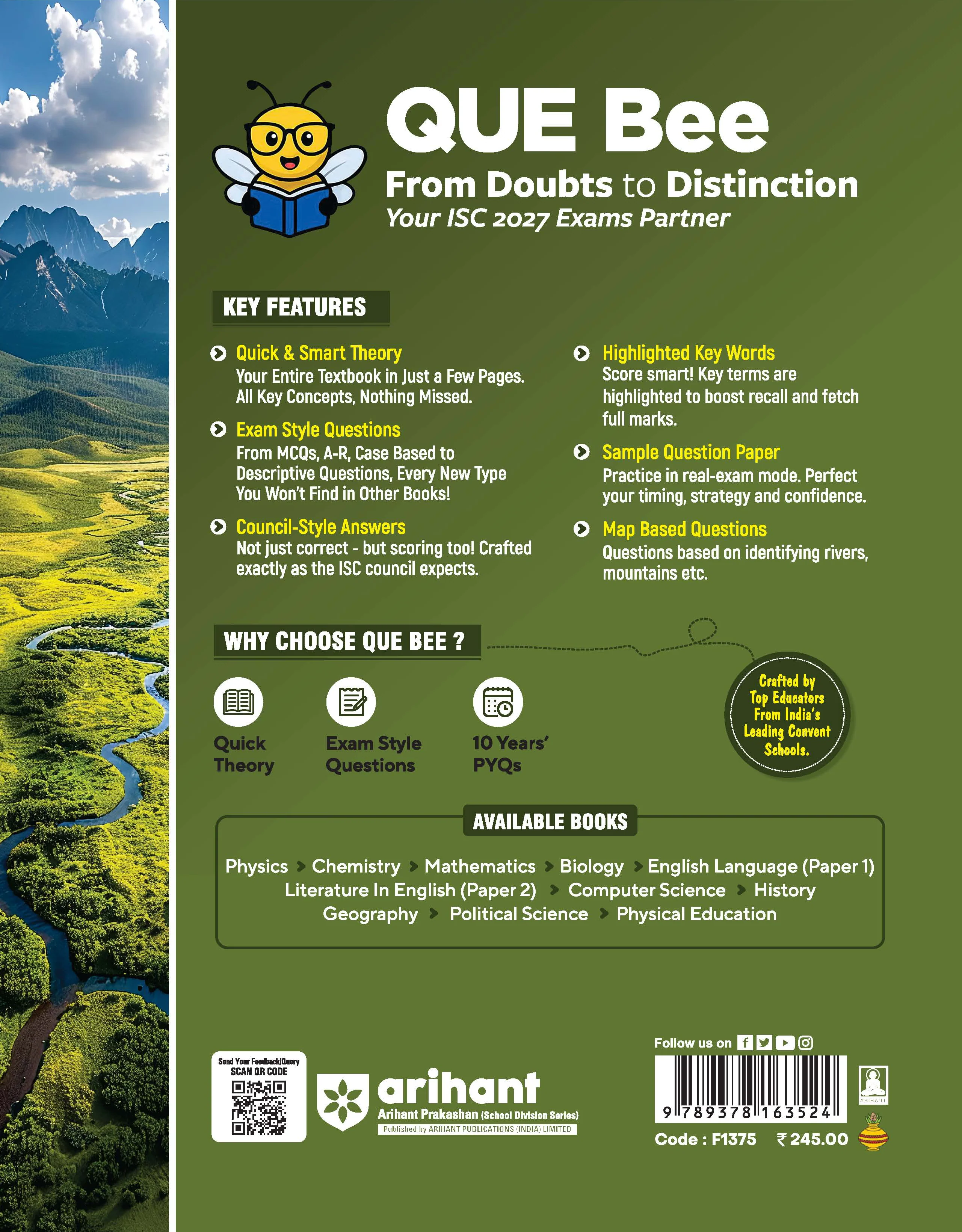 ISC Geography Class 11 Exam | Quick Theory, Exam Pattern Questions & Sample Papers | As per Latest ICSE Syllabus | Que Bee 2nd Edition - Image 11