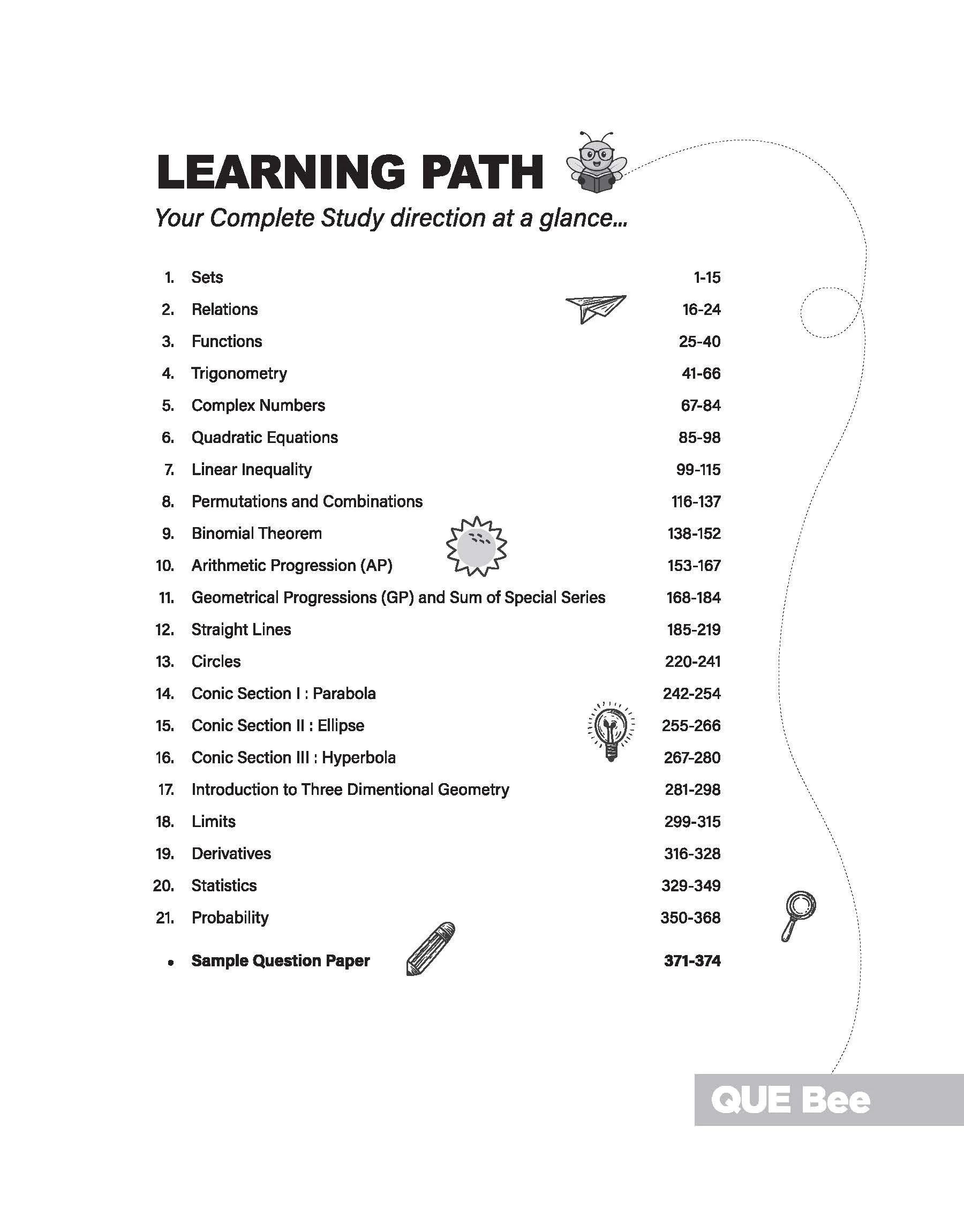 ISC Mathematics Class 11 Exam Book | Quick Theory, Exam Pattern Questions & Sample Papers | As per Latest ICSE Syllabus | Que Bee 2nd Edition - Image 5