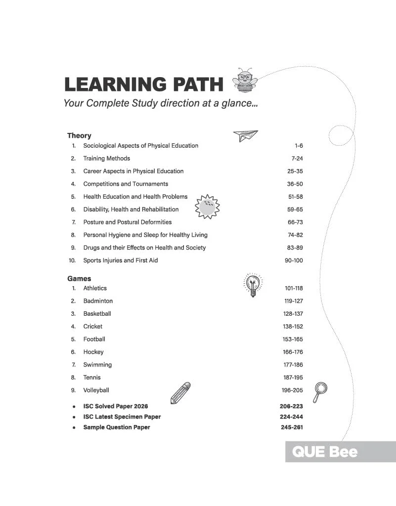 ISC Physical Education Class 12 Exam | Quick Theory, Exam Pattern Questions & Sample Papers | As per Latest ICSE Syllabus | Que Bee 2nd Edition - Image 5