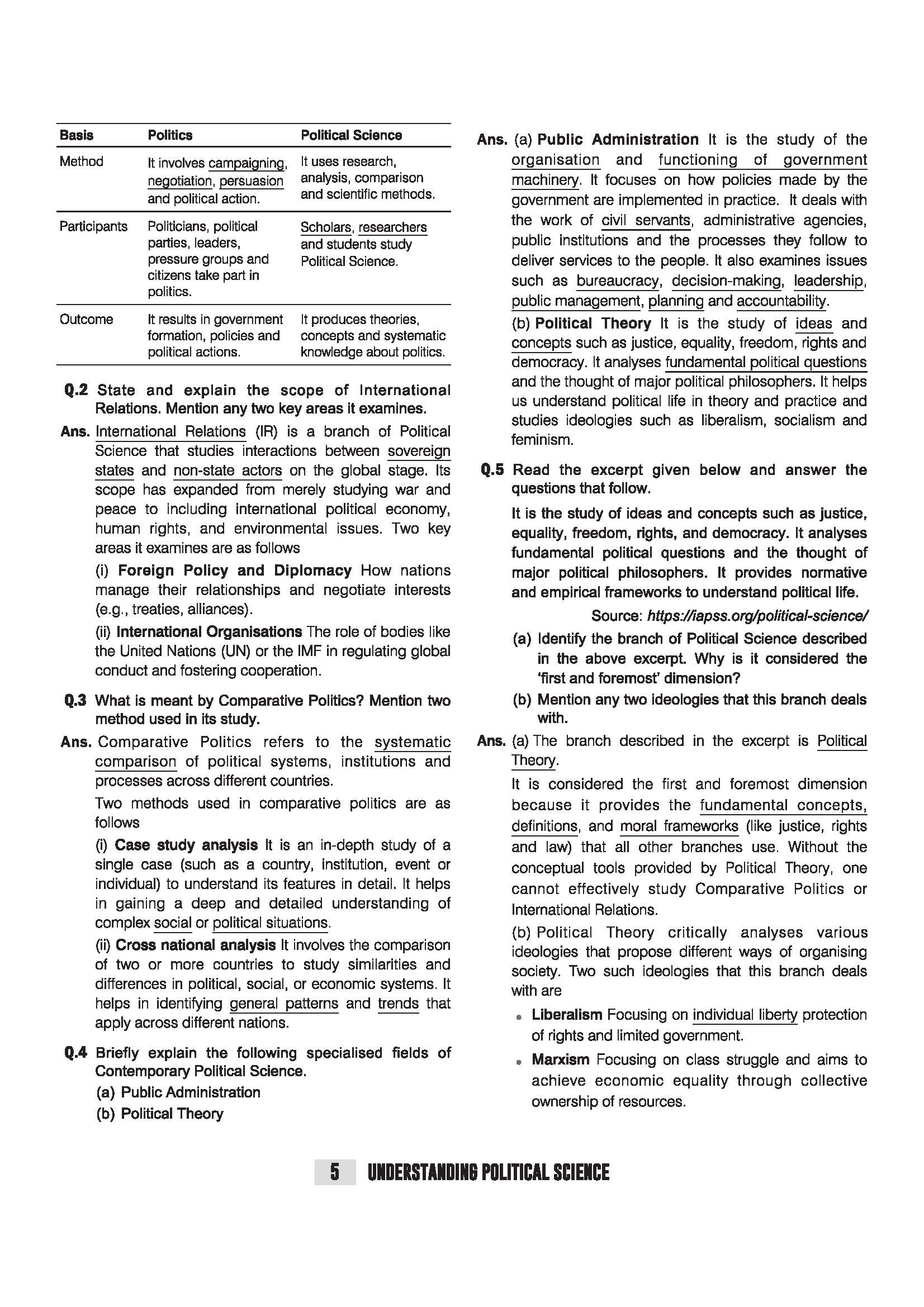 ISC Political Science Class 11 Exam | Quick Theory, Exam Pattern Questions & Sample Papers | As per Latest ICSE Syllabus | Que Bee 2nd Edition - Image 10