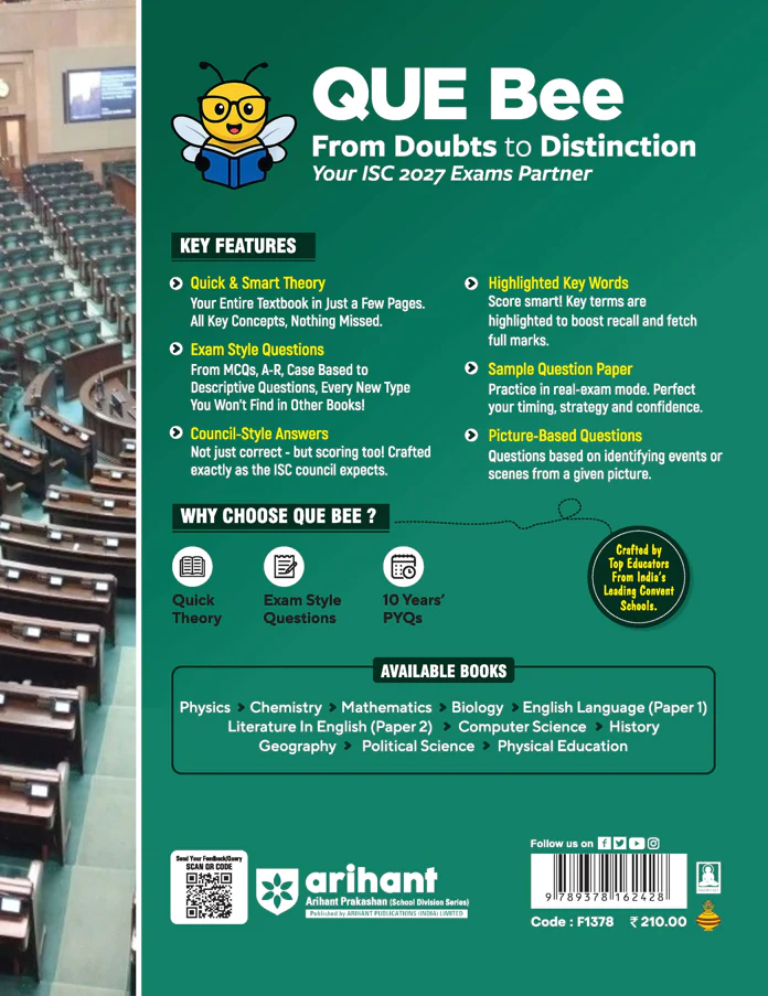 ISC Political Science Class 12 Exam | Quick Theory, Exam Pattern Questions & Sample Papers | As per Latest ICSE Syllabus | Que Bee 2nd Edition - Image 11