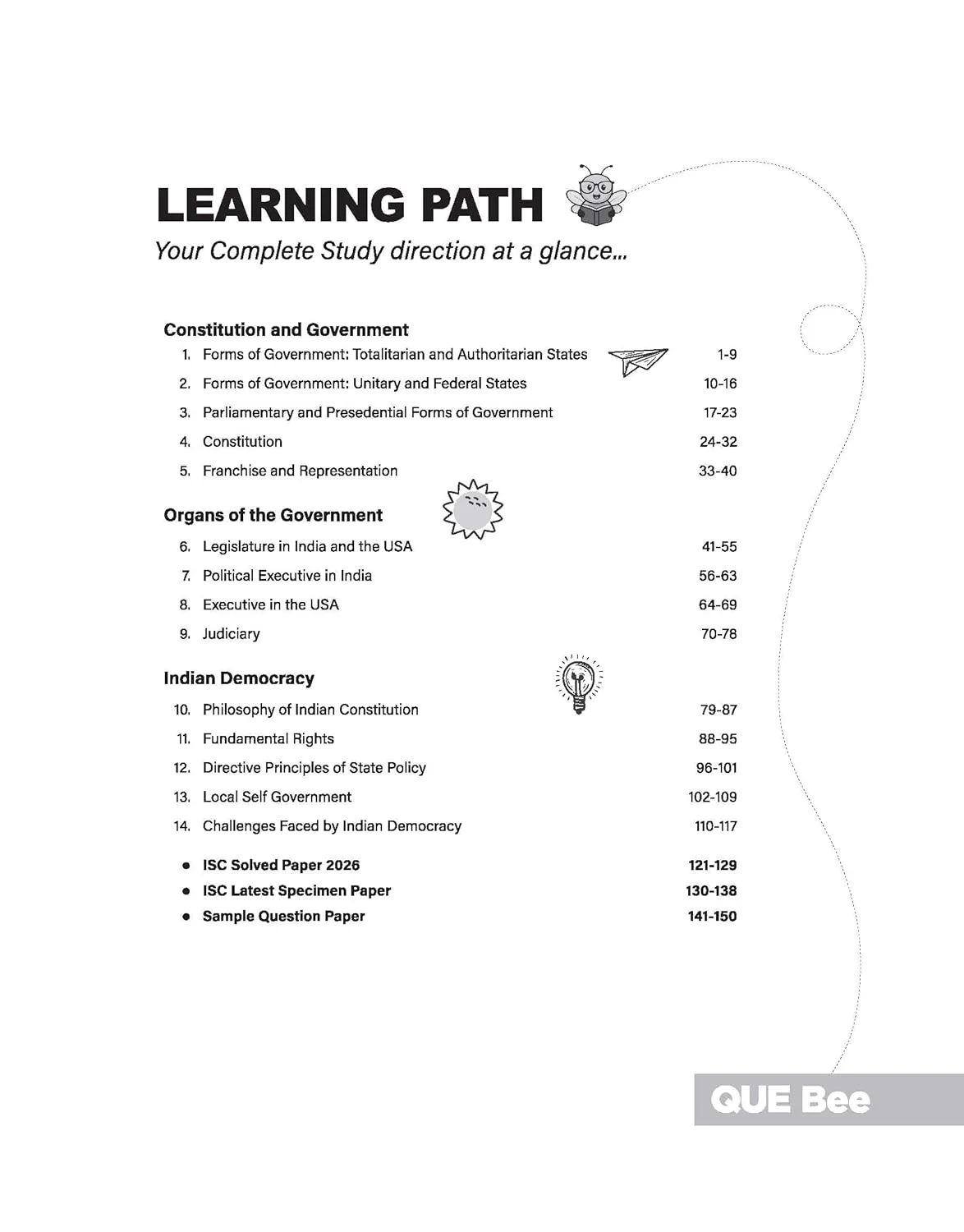 ISC Political Science Class 12 Exam | Quick Theory, Exam Pattern Questions & Sample Papers | As per Latest ICSE Syllabus | Que Bee 2nd Edition - Image 5
