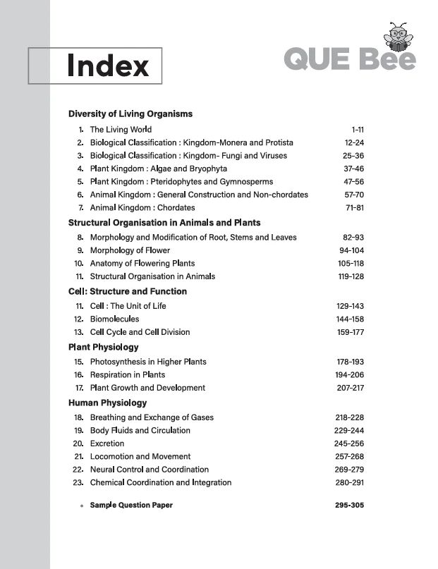 ISC QUE Bee Biology Class 11 Exam 2026 | Quick Theory, Exam Pattern Questions, Sample Question Papers | Key Words Highlighted - Image 2
