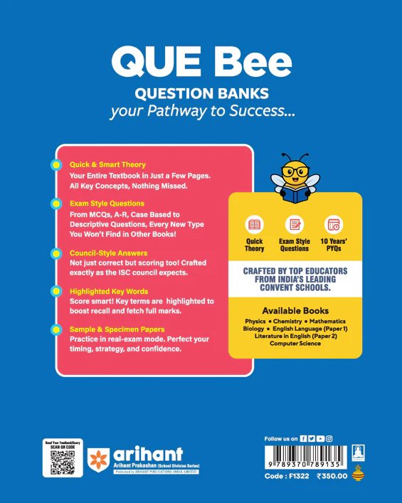 ISC QUE Bee Computer Science Class 12 Exam 2026 | Quick Theory, Exam Pattern Questions, Speciman & Sample Papers | Key Words Highlighted - Image 3