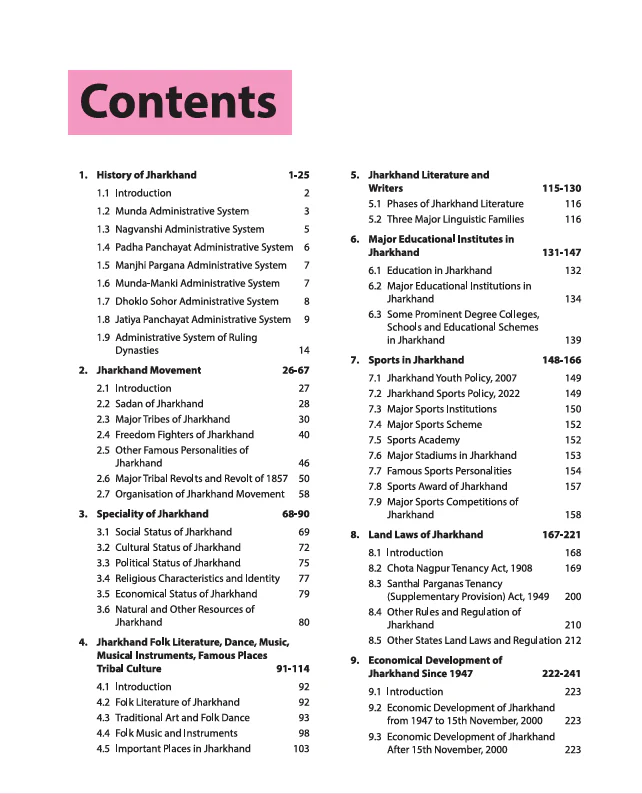 JPSC 2025–26 General Studies (Paper II) Jharkhand Speific Prelims Notes | Special Coverage of Exam Pattern MCQs, Previous Years’ Questions, Infographics, Diagrams & Mind Maps | First Edition - Image 3