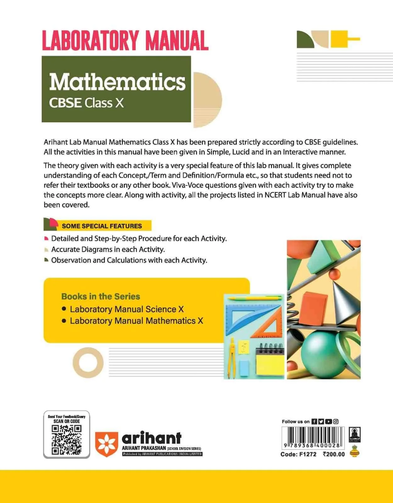Laboratory Manual Mathematics for CBSE Class X (10th) | Complete Practical Book with Experiments, Viva Voce Questions & Answers | NCERT Compliant Lab Book - Image 2