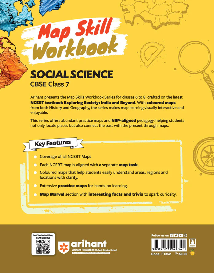 Map Skill Workbook Social Science CBSE Class 7 | As per  NEP 2020 | Based on Latest NCERT Exploring Society:  India & Beyond | Coverage of all NCERT Maps with ample Numbers of Practice Maps - Image 5
