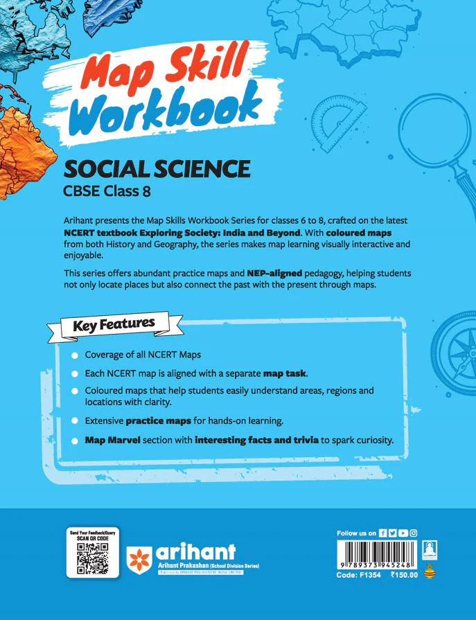 Map Skill Workbook Social Science CBSE Class 8 | As per  NEP 2020 | Based on Latest NCERT Exploring Society:  India & Beyond | Coverage of all NCERT Maps with ample Numbers of Practice Maps - Image 2