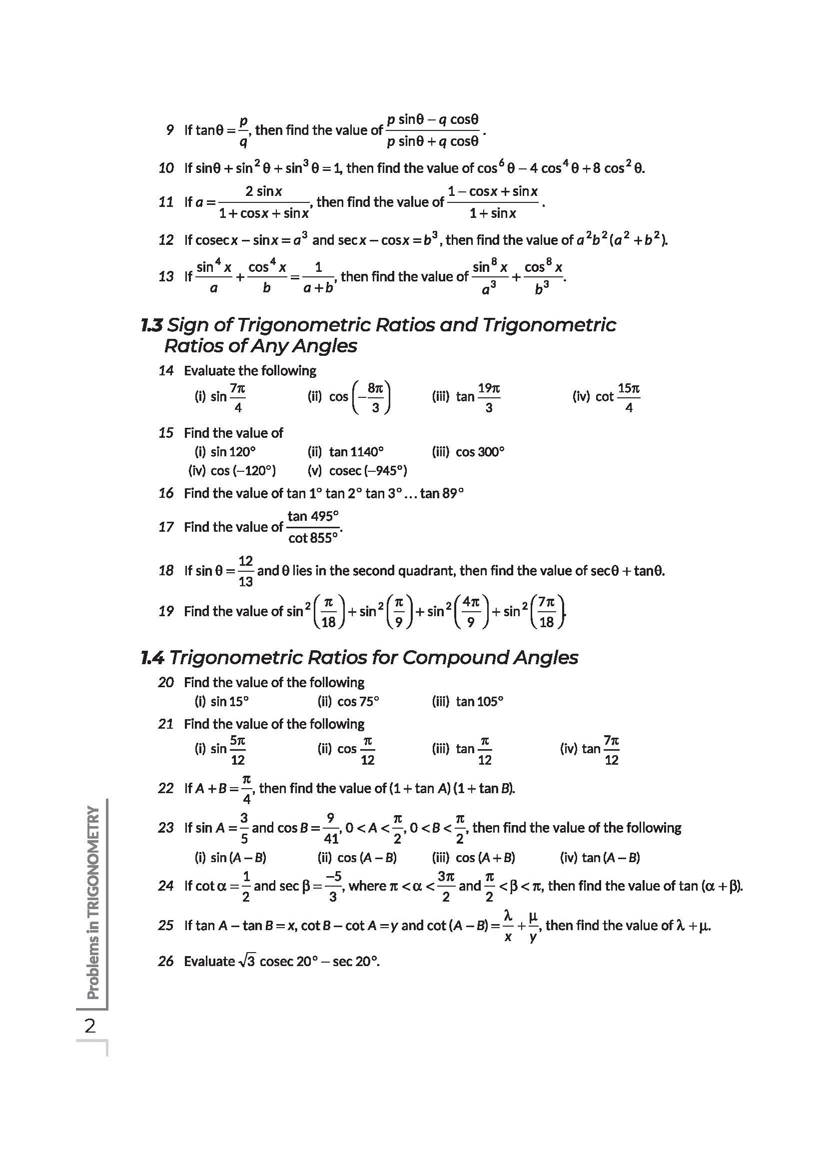 Navigator Series JEE Main & Advanced 2027 – Trigonometry | 1200+ Problems | Trigonometric Functions, Identities, Equations, Heights & Distances, Inverse Trigo | 3-Level Exercises with PYQs - Image 7