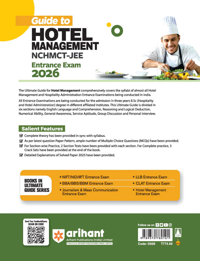 NCHMCT-JEE (Hotel Management Entrance Exam) 2026 | Study Guide | 3000+ MCQs, 2 Sectional Test - Image 2