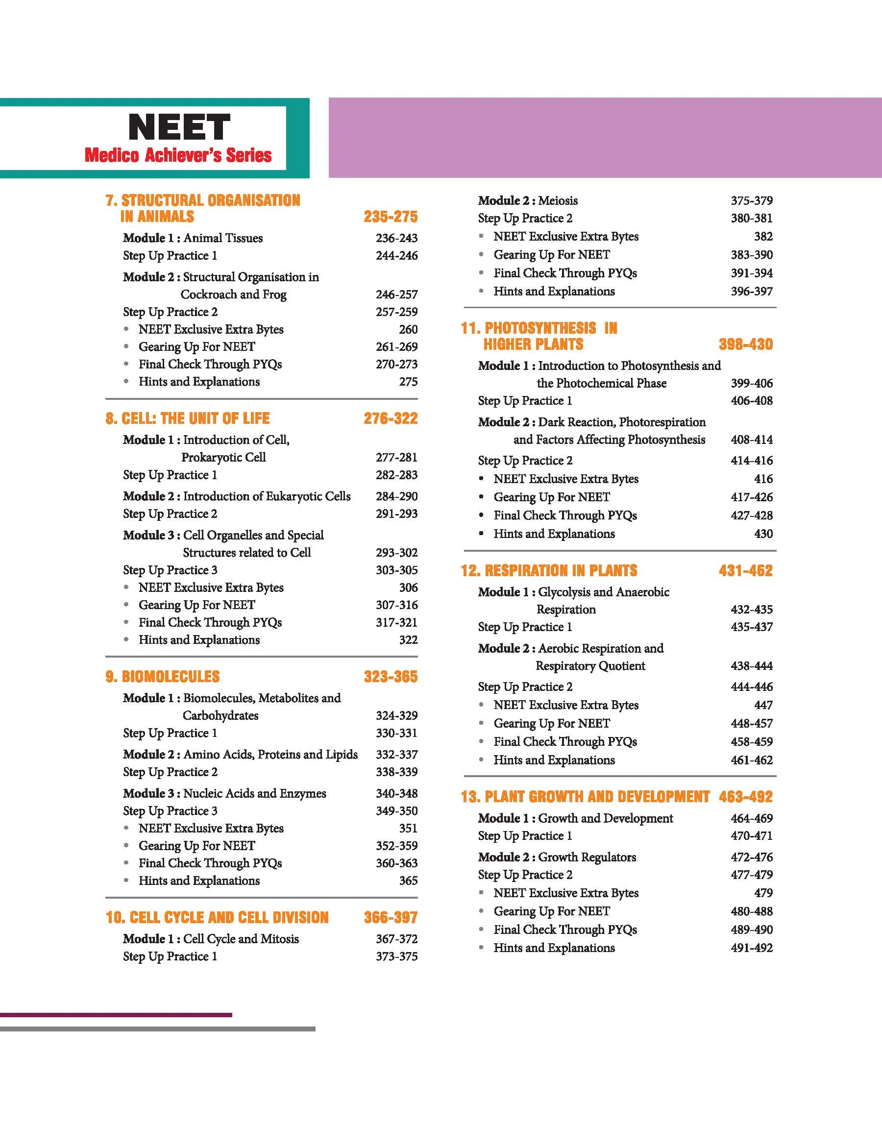 Objective Biology Volume 1 for NEET 2027 | Medico Achiever’s Series | 3000+ MCQs with PYQs Synced Modular Theory | Fully Revised NEET Preparation Book  by Sanjay Sharma & Sudhakar Banerjee - Image 6