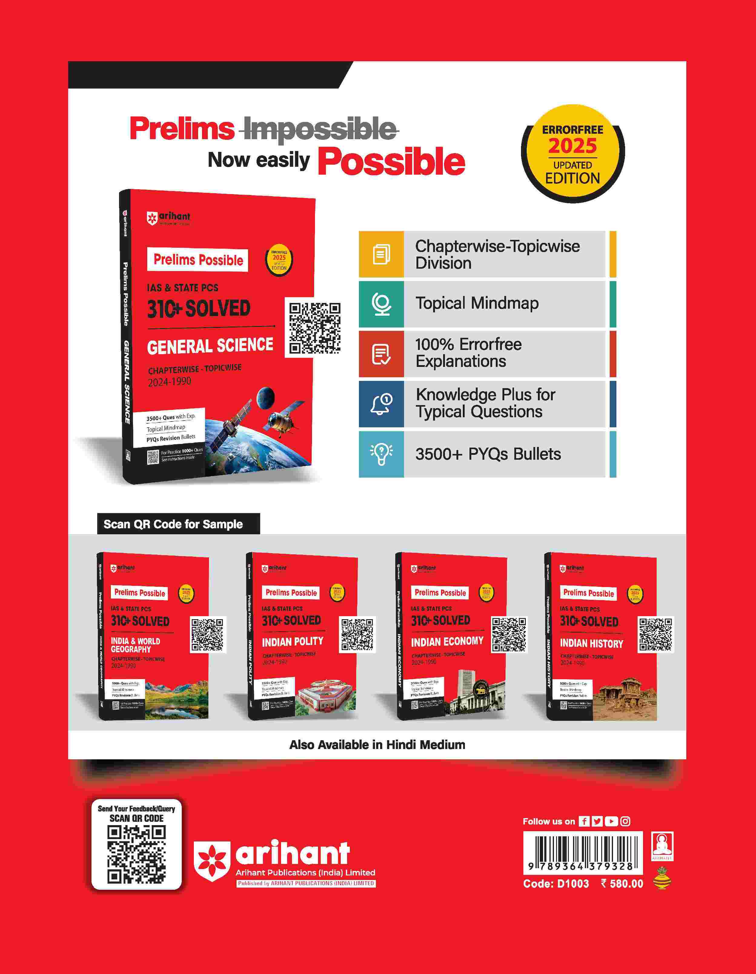 Prelims Possible IAS & State PCS Pre Exam General Science | 310+ Solved Papers Chapterwise-Topicwise (2024-1990) | Revised Edition 2025 | English Medium - Image 2