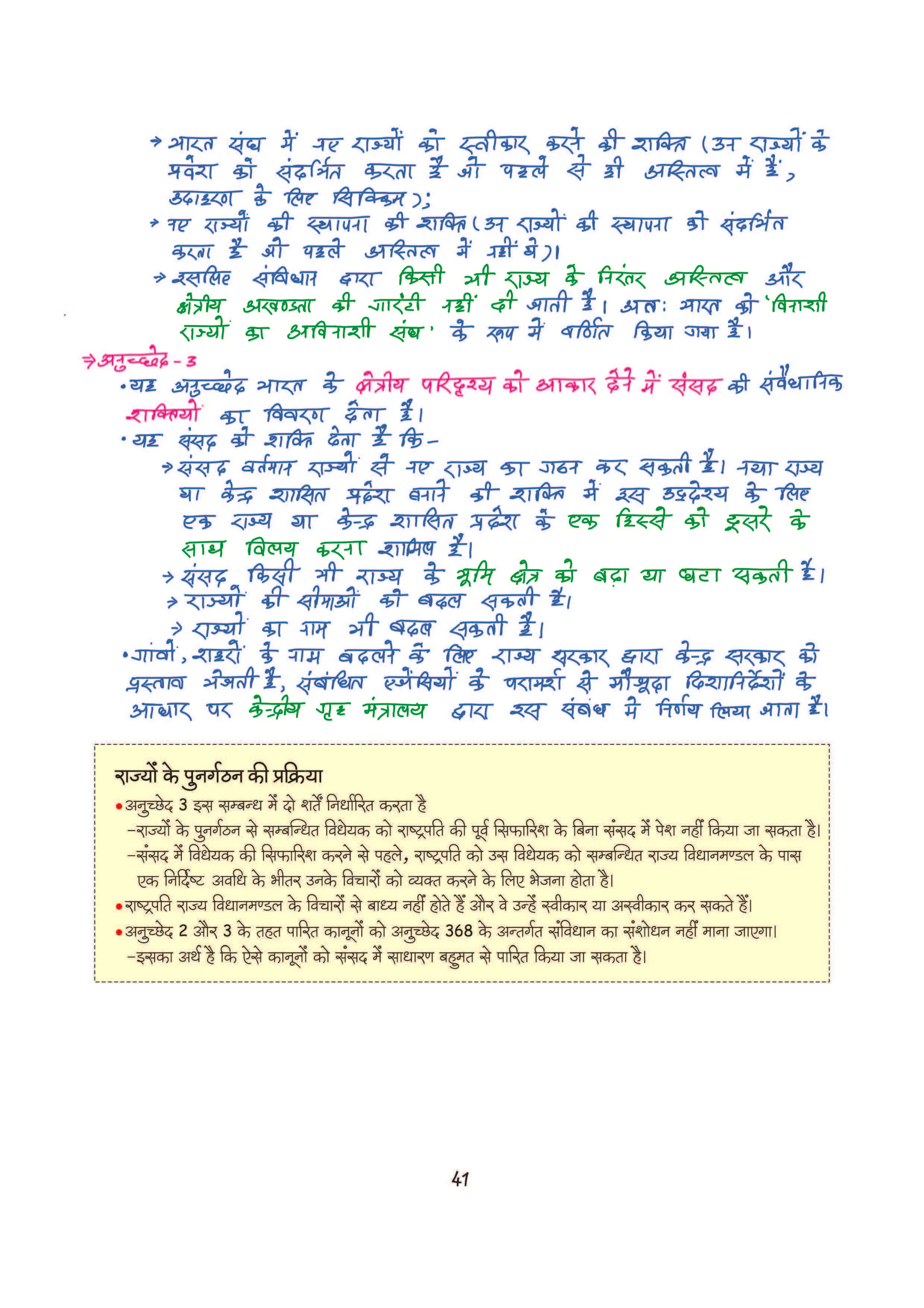 PULSE 3.0 Handwritten Notes: Indian Polity (Bhartiya Rajvyavastha) | Fully Revised Edition with SMART Framework | for UPSC Prelims, State PCS and Other Competitive Exam | Hindi Medium - Image 8