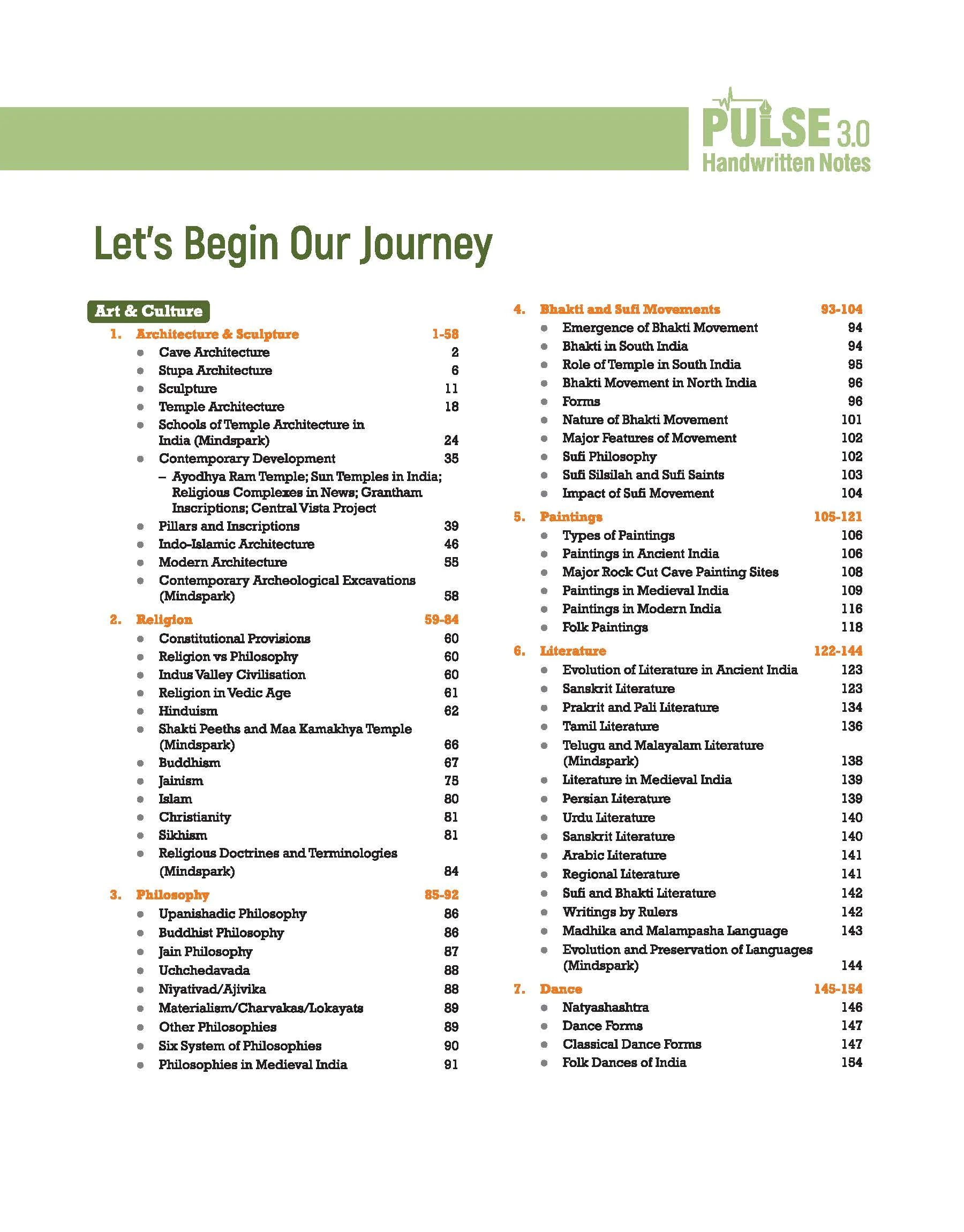 PULSE 3.0 Handwritten Notes: Art & Culture| Fully Revised Edition with SMART Framework | for UPSC Prelims, State PCS and Other Competitive Exam - Image 3