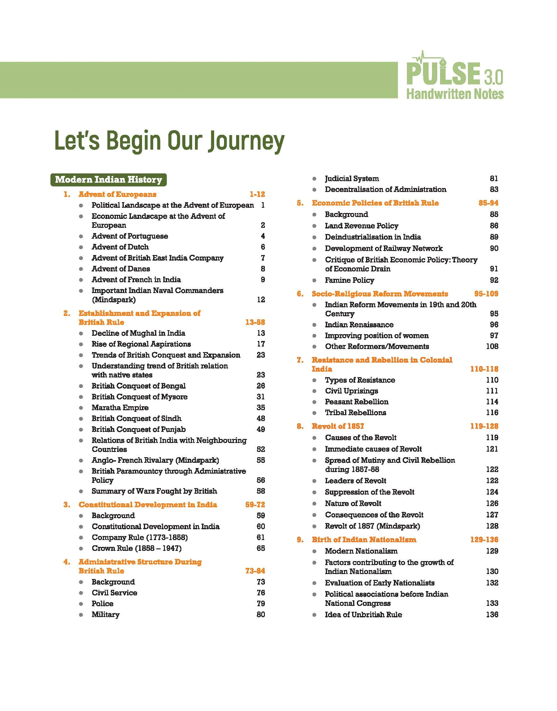 PULSE 3.0 Handwritten Notes: Modern Indian History | Fully Revised Edition with SMART Framework | for UPSC Prelims, State PCS and Other Competitive Exam - Image 3